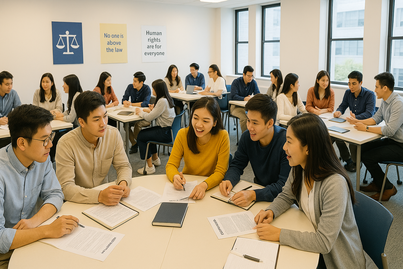 Học viên trong lớp học